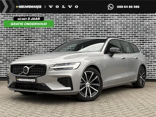Volvo V60 2.0 T6 Plug-in hybrid AWD Plus Dark | Adaptieve Cruise Control met dodehoek detectie | Harman Kardon | 360 camera | Sportstoelen | Verw. voorstoelen, achterbank, stuurwiel en voorruit | Trekhaak