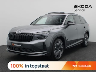 Skoda Kodiaq 1.5 TSI PHEV Sportline Business 204PK DSG matrix led, trekhaak, Canton sound, adaptive cruise, side assist, schuif-kanteldak, stoelverwarming voor & achter, stuurwielverwarming, keyless, alarm, 20" lichtmetaal