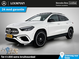 Mercedes-Benz GLA 250 e AMG Plug-In Hybride AMG Line | Night Pakket | Trekhaak | Panorama Schuif Kanteldak | 20 Inch AMG Velgen | Dodehoek Assist | Stuur en Stoelverwarming. Inclusief 24 maanden MB Certified garantie voor Europa.