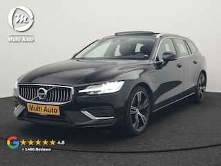 Volvo V60 2.0 T8 Recharge AWD Inscription 392pk Dealer O.H PHEV | Trekhaak Af Fabriek | Panodak | Head Up | Adaptive Cruise | 360 Camera | Bowers & Wilkins | Lederen Sporstoelen Memory & Ventilatie | Apple Carplay | Verwarmde Stoelen & Stuur | 19"L.M