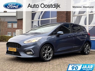 Ford Fiesta 1.0 EcoBoost ST-Line 100PK Afn. Trekhaak Adaptieve Cruise Navi Verwarmde Voorruit DAB Privacy Glass Keyless *Sportief*