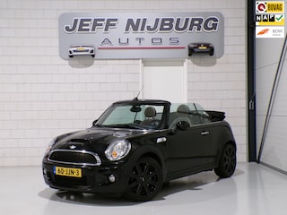 Mini Mini Cabrio 1.6 174PK "Origineel NL!" Cognac-Leer Stoelverwarming Bluetooth Navigatie Cruise 17"Velgen Parkeersensor