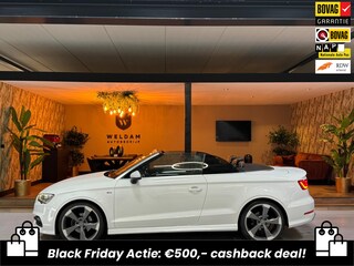 Audi A3 Cabriolet 1.4 TFSI CoD Ambition Sport Edition NAP Garantie NekVW StoelVW Leder Cruise Navi Clima Led Rijklaar