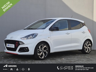 Hyundai i10 1.0 T-GDI N Line 5-zits Handgeschakeld / Fabrieksgarantie tot 11-2028 / Allseason banden / Dealer onderhouden / Stuur-, en Stoel verwarming / Cruise control / Achteruitrijcamera / Apple Carplay Android Auto / Climate control /