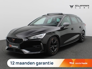 Cupra Leon 1.4 e-Hybrid VZ Black Edition 245PK DSG Pano-schuifdak, SOH 91%, leder, achteruitrijcamera, supersportstuur, elek. stoel, virtual pedal, stuur/stoelverwarming, keyless, 19'' lichtmetaal