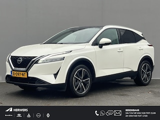 Nissan Qashqai 1.3 MHEV Tekna / Trekhaak (Trekgewicht 1.400kg) / All Seasons / Panoramadak / HUD / Apple Carplay & Android Auto / Keyless Entry & Start / Navigatie full map / 360° Camera / Adaptieve Cruise Control / Climate Control / Elektrisch Verstelbare Bestuurdersstoel / Elektrische Achterklep