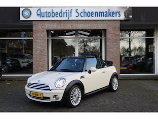 Mini Cooper Cabrio 1.6 AUTOMAAT!! LEER CRUISE STOELVERW. CLIMA PDC 17"LMV ALL-SEASONS! XENON AUTOMAAT!