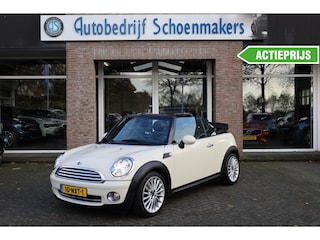 Mini Cooper Cabrio 1.6 AUTOMAAT!! LEER CRUISE STOELVERW. CLIMA PDC 17"LMV ALL-SEASONS! XENON AUTOMAAT!