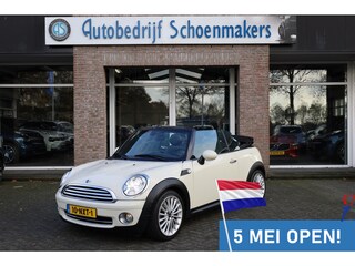 Mini Cooper Cabrio 1.6 AUTOMAAT!! LEER CRUISE STOELVERW. CLIMA PDC 17"LMV ALL-SEASONS! XENON AUTOMAAT!