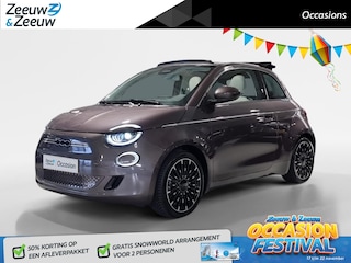 Fiat 500 Cabrio La Prima 42 kWh * 500e * Camera * Carplay * Navigatie * LM Velgen 17" * Leder * Cruise Control * Schuifdak * 12 Maanden Bovag Garantie *