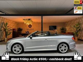Audi A3 Cabriolet 1.4 TFSI CoD Ambition Pro S Line Garantie NAP Leder NekVW StoelVW Cruise Navi Clima Led PDC Rijklaar