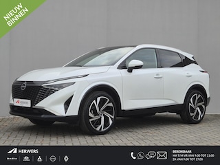 Nissan Qashqai 1.3 MHEV Xtronic Tekna Plus Automaat / Fabrieksgarantie tot 03-2028 / Facelift / HUD / Panoramadak / Trekgewicht 1800 kg / Stuur-, Stoel en Voorruit verwarming / Rondomzicht camera / Bose Audio Systeem / Adaptief CC / Stoelen met massage functie /