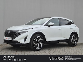 Nissan Qashqai 1.3 MHEV Xtronic Tekna Plus Automaat / Fabrieksgarantie tot 03-2028 / Facelift / HUD / Panoramadak / Trekgewicht 1800 kg / Stuur-, Stoel en Voorruit verwarming / Rondomzicht camera / Bose Audio Systeem / Adaptief CC / Stoelen met massage functie /