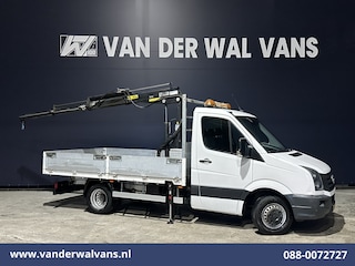 Volkswagen Crafter 2.0 TDI Pick up Open Laadbak 1000kg KRAAN HIAB 033 Dubbel Lucht Airco | 3000kg Trekhaak | Cruisecontrol, Bijrijdersbank