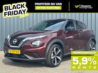 Nissan Juke BLACK FRIDAY DEAL I 1.0 DIG-T 117pk N-Design I Trekhaak 1250KG I Adaptieve Cruise I Stoelverwarming I Dodehoek I PDC I