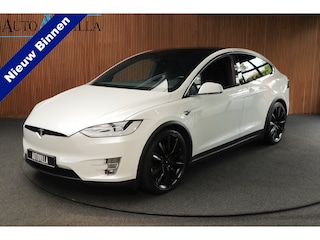 Tesla Model X Dual Motor AWD 7p. 100 kWh Autopilot Leer Navi ACC 360º Stoelverwarming voor & achter Memory Alcantara hemel Climate voor en achter PDC Softclose Afneembare trekhaak 22 inch LM velgen BTW auto