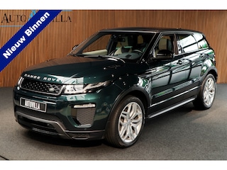 Land Rover Range Rover Evoque 2.0 TD4 Panodak HUD Leer Camera Elektr. achterklep Navi Climate voor & achter Lederen dashboard Sfeerverlichting Stoelventilatie Memory seats Massagestoelen Zwart hemelbekleding Stoelverwarming voor & achter Keyless Entry & Go LM velgen