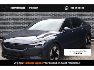Polestar 2 Long Range Single Motor Prime 82 kWh | Pilot assist | 360 camera met parkeerhulp | BLIS | Cross Traffic Alert | Rear collision warning | Panoramadak | Harman Kardon premium sound | Volledig verstelbare voorstoelen | Polestar digital key | LED mistlampen met bochtverlichting | Elektr. bedienbare achterklep met voetsensor | Warmtepomp | stoelverwarming achterin | Verwarmd stuurwiel |