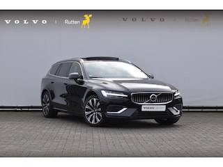 Volvo V60 T6 350pk Autmomaat Recharge AWD Plus Bright Pilot assist / Adaptive cruise control / Elektrische achterklep / Panoramadak / Keyless entry / Google services / Lederen bekleding /