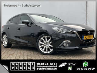 Mazda 3 2.0 GT-M Trekhaak Bose HUD Nav/Cruise Stoelverw Xenon Keyless Uitstraling!
