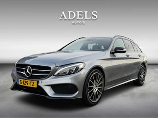 Mercedes-Benz C-klasse Estate 250 Edition 1 AMG Line HUD Burmester Luchtvering Trekhaak Leder Night Pakket Selenietgrijs