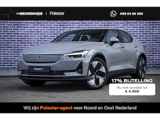 Polestar 2 Long Range Single Motor Prime 82 kWh | Pilot assist | 360 camera met parkeerhulp | BLIS | Cross Traffic Alert | Rear collision warning | Panoramadak | Harman Kardon premium sound | Volledig verstelbare voorstoelen | Polestar digital key | LED mistlampen met bochtverlichting | Elektr. bedienbare achterklep met voetsensor | Warmtepomp | stoelverwarming achterin | Verwarmd stuurwiel |