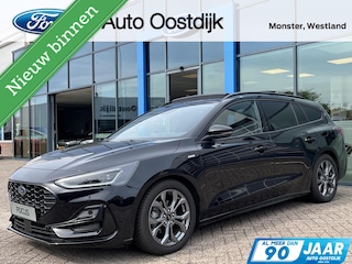 Ford Focus Wagon 1.0 EcoBoost Hybrid ST Line 155PK Automaat Afn. Trekhaak Panodak Winterpack Carplay-Draadloos Cruise Climate Navi Matrix-LED Koplampen *1500KG Trekgewicht*