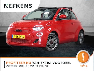 Fiat 500 42 kWh RED 120PK | Cabrio | ACCURAPPORT 100% | AUTOMAAT | FULL LED | AppleCarPlay/AndroidAuto | Climate Control | Cruise Control | DAB Radio | Virt.Cockpit | Keyless |
