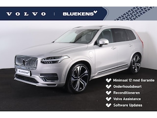 Volvo XC90 T8 Recharge AWD Ultimate Dark - Luchtvering - Panorama/schuifdak - IntelliSafe Assist & Surround - 360º Camera - Bowers & Wilkins audio - Adaptieve LED koplampen - Verwarmde voorstoelen, stuur & achterbank - Parkeersensoren voor & achter - Elektr. bedienb. voorstoelen met geheugen - Draadloze tel. lader - Extra getint glas - Elektr. inklapbare trekhaak - 22' LMV