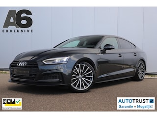 Audi A5 Sportback 35 TFSI Sport S-line black edition Trekhaak Virtual Cockpit LED Matrix Navigatie Half Leder Stoelverwarming Sfeerverlichting 19 inch LMV NAP Dealer Onderhouden!