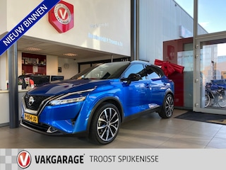 Nissan Qashqai 1.3 MHEV Xtronic Tekna Plus,1e Eigenaar,Dealeronderhouden,Automaat.Panoramadak,Navigatie,Rondomzicht Camera,Head-Up Display,Volledig Digitaal Instrumentenpaneel,Climate&Cruisecontrol Adaptief,Telefoonlader,Bose,Luxe Leder.Stuur&Stoelverwarming&Massagefunt