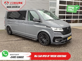 Volkswagen Transporter T6.1 2.0 TDI 150 pk DSG Aut. L2 DC Dubbel Cabine 6 Pers./ LED/ Leder/ Bilstein/ Alpine/ 20'' LMV/ Glasslook/ Alarm III/ Carplay/ Sidesteps/ Frontlip/ Spoiler/ 2.5t Trekverm.