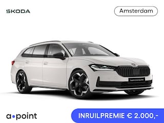 Skoda Superb combi Sportline Business 1.5 TSI PHEV 150 kW / 204 PK Co | Panoramadak, elektrisch bedienbaar | Trekhaak, wegklapbaar | Travel Assist Plus Sportline | Dynamic Chassis Control Pakket | CANTON Soundsystem | Lichtmetalen velgen 19 inch Torcular zwart gepolijst