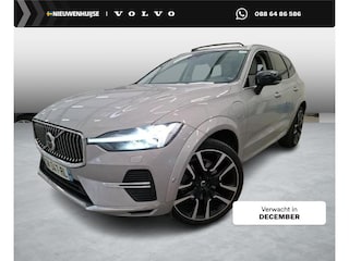 Volvo XC60 2.0 T6 Plug-in hybrid AWD Ultimate Bright | Trekhaak | Adaptive cruise control | Head-up display | Harman/Kardon audio | Dode hoek detectie BLIS | Stoelverwarming voor + achter | Stuurverwarming | Elektrische stoelverstelling |