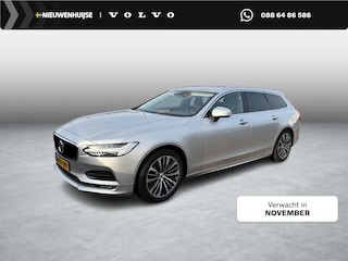 Volvo V90 2.0 T4 Momentum Pro | Trekhaak | Panoramadak | Lederen bekleding | Adaptive cruise control | Standkachel | Stoel- en stuurwielverwarming | Actieve LED koplampen | Elektrische stoelverstelling | Achteruitrijcamera | Parkeersensoren voor + achter | DAB+ radio | Dode hoek detectie BLIS |