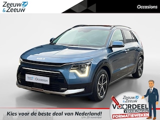 Kia Niro 1.6 GDi Hybrid DynamicPlusLine | Stoel- en stuurverwarming | Glazen schuif/-kanteldak | Elektrisch bedienbare achterklep | Dodehoekassistentie | Navi | Achteruitrijcamera | Parkeersensoren voor- en achter | LED | Adaptive cruise control | Climate control | Apple/Android Carplay
