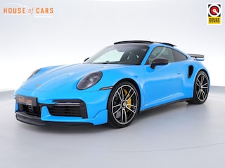 Porsche 911 Turbo S 3.8 650pk |dealer onderhouden|Aero-pakket|wrap|lift|Burmester|sport-chrono|PDCC|sportuitlaat|360|panoramadak|memory|18-voudig|stoelverwarming & verkoeling|