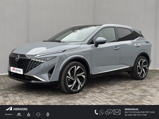 Nissan Qashqai 1.3 MHEV Xtronic Tekna Plus / Fabrieksgarantie tot 04-2028 / Facelift / HUD / Panoramadak / Stoel met massage functie / Trekgewicht 1800 kg / Elektrische achterklep / 360 Graden camera / Stuur-, Stoel en Voorruit verwarming /
