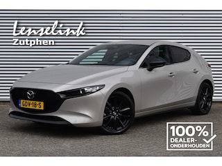 Mazda 3 Hatchback e-Skyactiv-X 186PK M Hybrid Homura AUTOMAAT | Camera | Draadloos Apple carplay / Android auto | Zwarte hemel bekleding | Fabrieksgarantie t/m 2030!