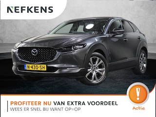 Mazda CX-30 186PK M Hybrid Luxury | 1ste eigenaar | AppleCarPlay/AndroidAuto | Armsteun | Head-Up Display | Navigatie | Stoel/StuurVerwarmd | Trekhaak | Camera | BOSE Sound | LEER | Dodehoekdetectie | Isofix | Privacy Glass | Electrische achterklep |