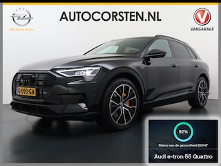 Audi e-Tron 55 Quattro Advanced 95kWh SOH 92% Trekhaak Leder+Memory Apple Carplay Android Auto Navi Ecc Stoelverwarming Cruise Control Pdc Lmv 21" Elek.Stoelen Elek.Achterklep Led Contourstoelen Comfortsleutel Keyless Origineel Nederlandse Auto Nieuwprijs  €97.748,-