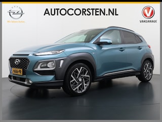 Hyundai Kona 1.6GDI HEV Hybride Premium Leder Trekhaak Krell®-Audio Adap.Cruise Stoel Verwarming/Ventilatie Camera Apple Carplay Android Auto Navi Ecc Pdc Keyless Elek.Stoelen Lmv Head-Up Display Lane Assist Blind-Spot Monitoring Origineel Nederlandse Auto 1e Eigenaar