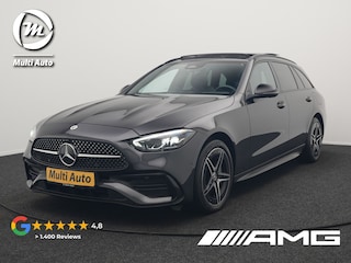 Mercedes-Benz C-klasse Estate 300 e AMG Line Plug In Hybrid 313pk Dealer O.H. PHEV | Panodak | Camera | Lederen Sportstoelen Memory & Verwarmd | Apple Carplay | Sfeerverlichting | Navigatie | Cruise Control | DAB |