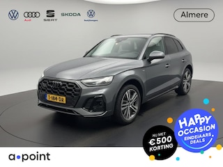 Audi Q5 50 TFSI e S edition 299PK S-tronic PHEV | 2x S-line | Zwart optiek | Clima | Zwenkbare trekhaak | Adaptieve cruise | Rood sticksel |
