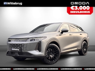 Omoda 9 Premium Black Pack Plug-In Hybride Automaat met 1100 km Range, Black Pack, 21 inch Lichtmetalen velgen, Lederen bekleding, Elektrsiche stoelverstelling voor en achter Nu te bestellen en proef te rijden!