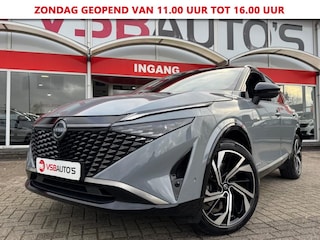 Nissan Qashqai 1.5 e-POWER AUT. 190PK TEKNA+  FACELIFT LEER PANO-DAK HEAD-UP NAVI CAMERA CARPLAY NARDO-GREY