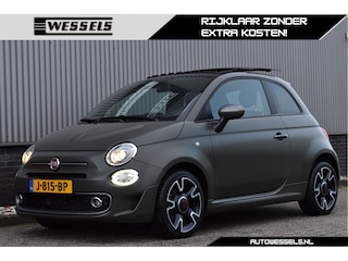 Fiat 500 1.2 Matte Green Panoramadak, Navi, Cruise control