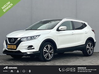 Nissan Qashqai 1.3 DIG-T Tekna / Dealeronderhouden / Trekhaak (1500kg) / Panoramadak / Stuur- & Stoelverwarming / Rondzichtcamera / Adaptieve Cruise Control / Voorruitverwarming / Navigatie / Apple Carplay/Android Auto / Climate Control /
