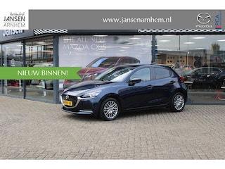 Mazda 2 1.5 Skyactiv-G Luxury Automaat, HUD, Cruise, Clima, Navi, Stuurverwarming, Stoelverwarming, Apple Carplay, BSM, LMV 16 Inch, All Season, Camera