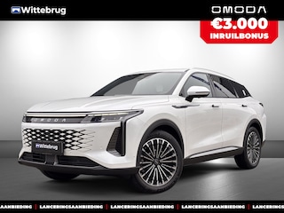 Omoda 9 Premium Plug-In Hybride Automaat met 1100 km Range, Lederen bekleding, Elektrsiche stoelverstelling voor en achter Nu te bestellen en proef te rijden!
